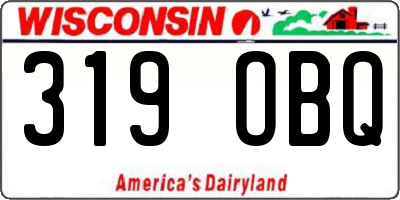 WI license plate 319OBQ