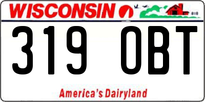 WI license plate 319OBT