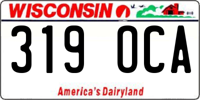 WI license plate 319OCA