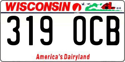 WI license plate 319OCB