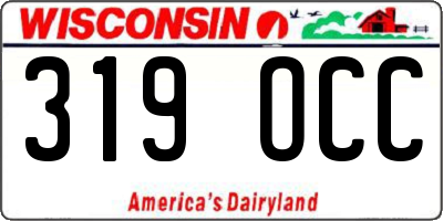 WI license plate 319OCC