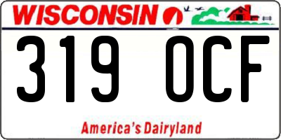 WI license plate 319OCF