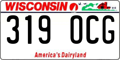 WI license plate 319OCG