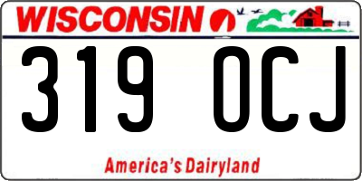 WI license plate 319OCJ
