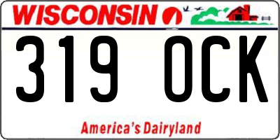 WI license plate 319OCK