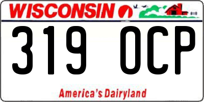 WI license plate 319OCP