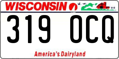 WI license plate 319OCQ