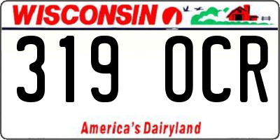WI license plate 319OCR