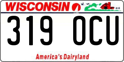 WI license plate 319OCU