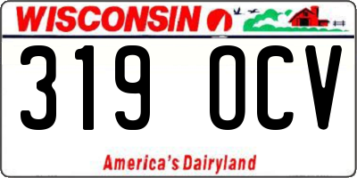 WI license plate 319OCV