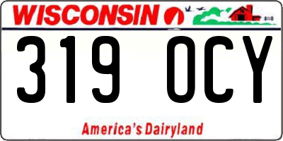 WI license plate 319OCY
