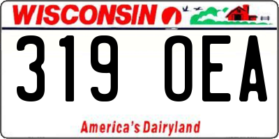 WI license plate 319OEA