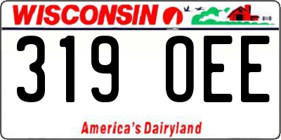 WI license plate 319OEE