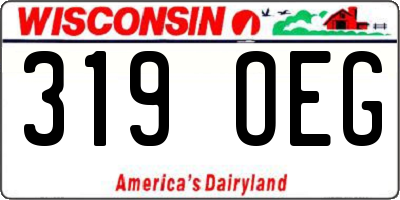 WI license plate 319OEG