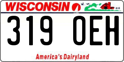 WI license plate 319OEH