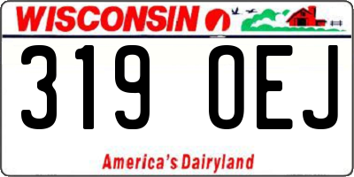 WI license plate 319OEJ