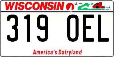 WI license plate 319OEL