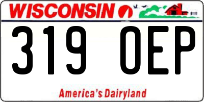 WI license plate 319OEP
