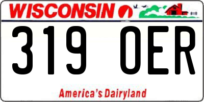 WI license plate 319OER