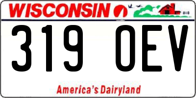 WI license plate 319OEV