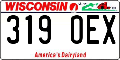 WI license plate 319OEX