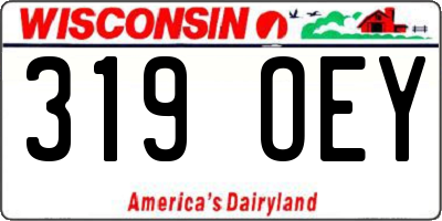 WI license plate 319OEY