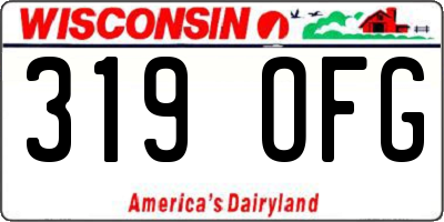 WI license plate 319OFG