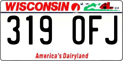 WI license plate 319OFJ