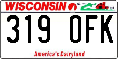 WI license plate 319OFK