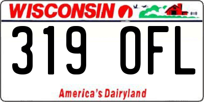WI license plate 319OFL