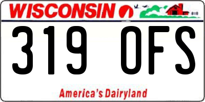 WI license plate 319OFS