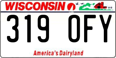 WI license plate 319OFY