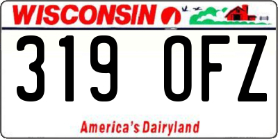 WI license plate 319OFZ