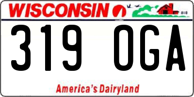 WI license plate 319OGA