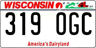 WI license plate 319OGC