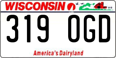 WI license plate 319OGD