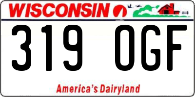 WI license plate 319OGF