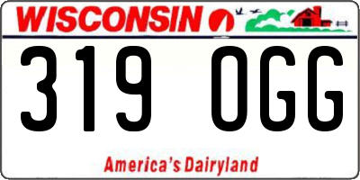 WI license plate 319OGG