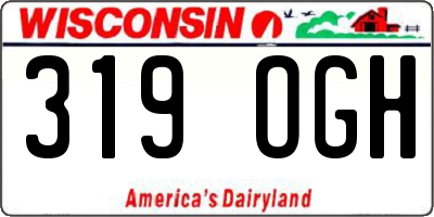 WI license plate 319OGH