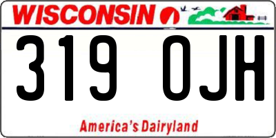 WI license plate 319OJH
