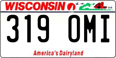 WI license plate 319OMI