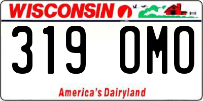 WI license plate 319OMO