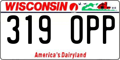 WI license plate 319OPP