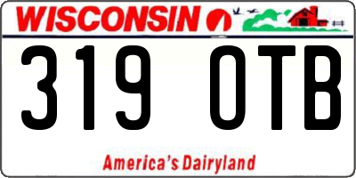 WI license plate 319OTB