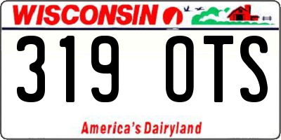 WI license plate 319OTS