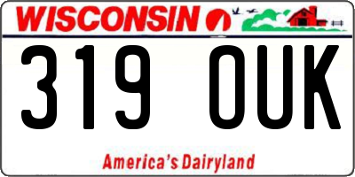 WI license plate 319OUK