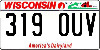 WI license plate 319OUV