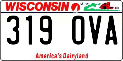 WI license plate 319OVA