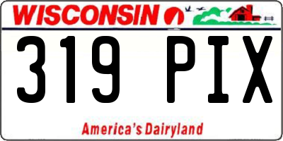 WI license plate 319PIX