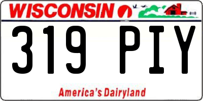 WI license plate 319PIY